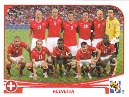Team Photo Switzerland samolepka Panini World Cup 2010 #581